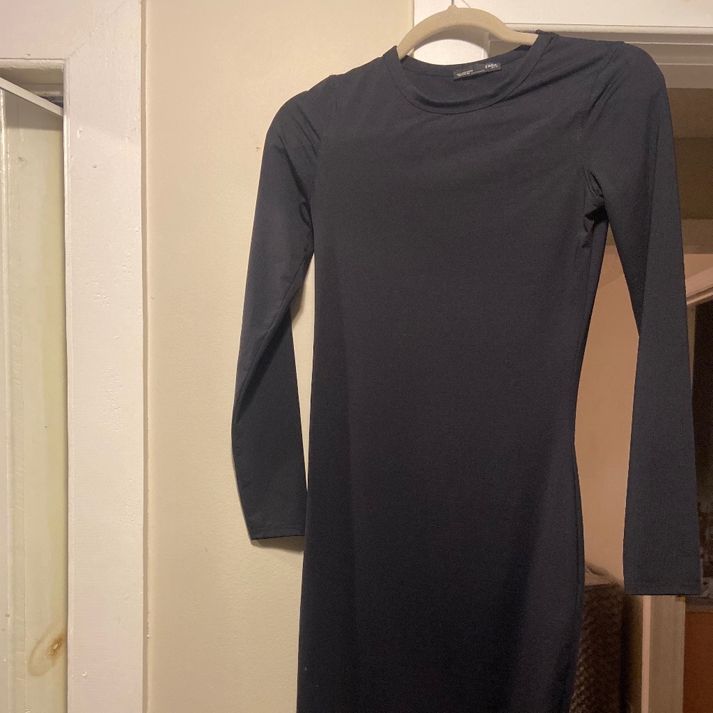Zara Black fitted dress